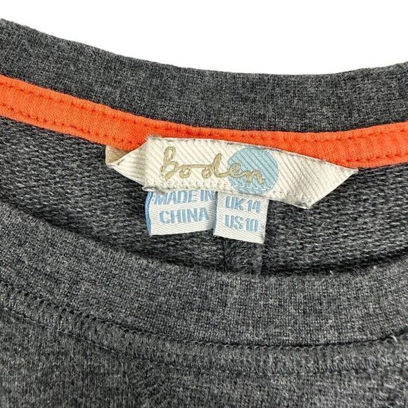 Boden gray sweatshirt style Dress size 10R - Picture 3 of 6